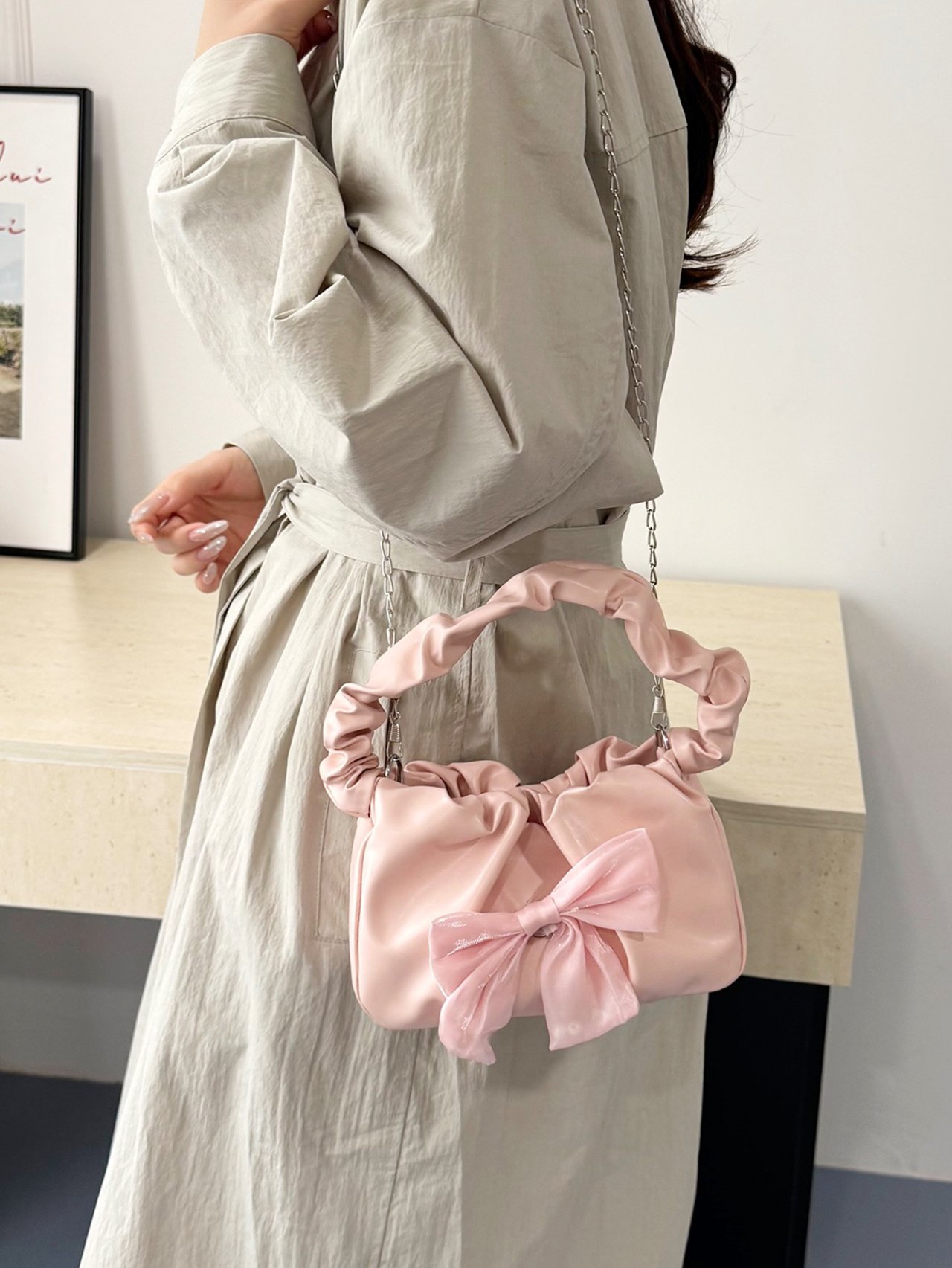 Pink Bow Handbag