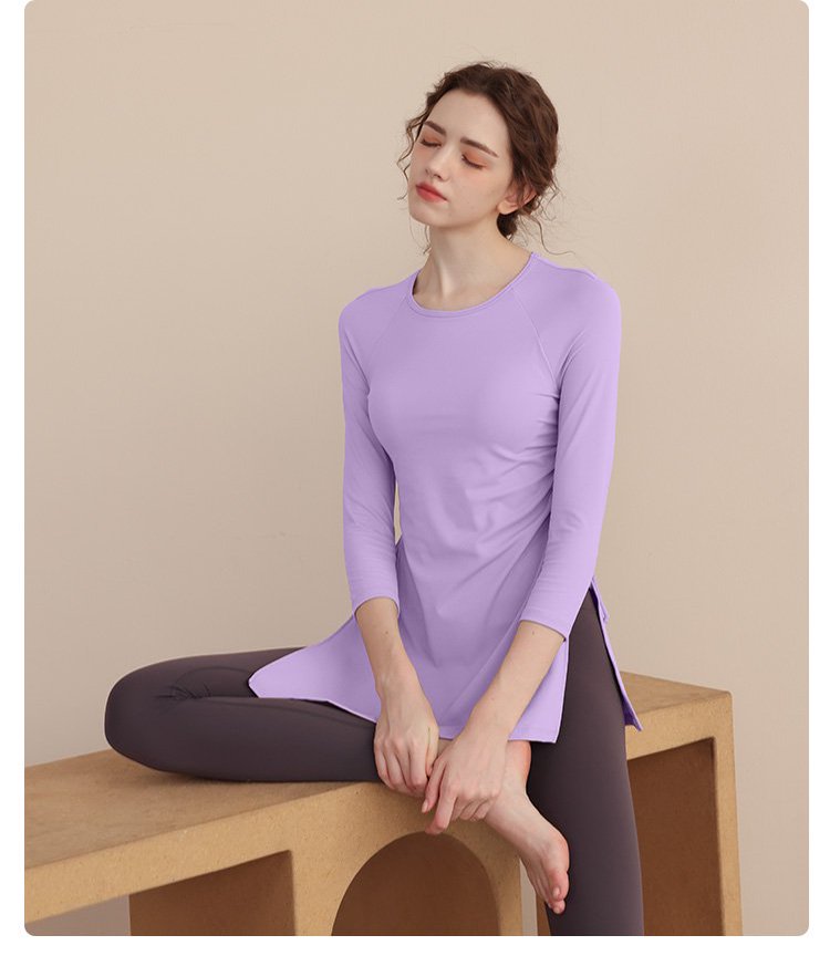 Lilac Solid Performance Tunic Top