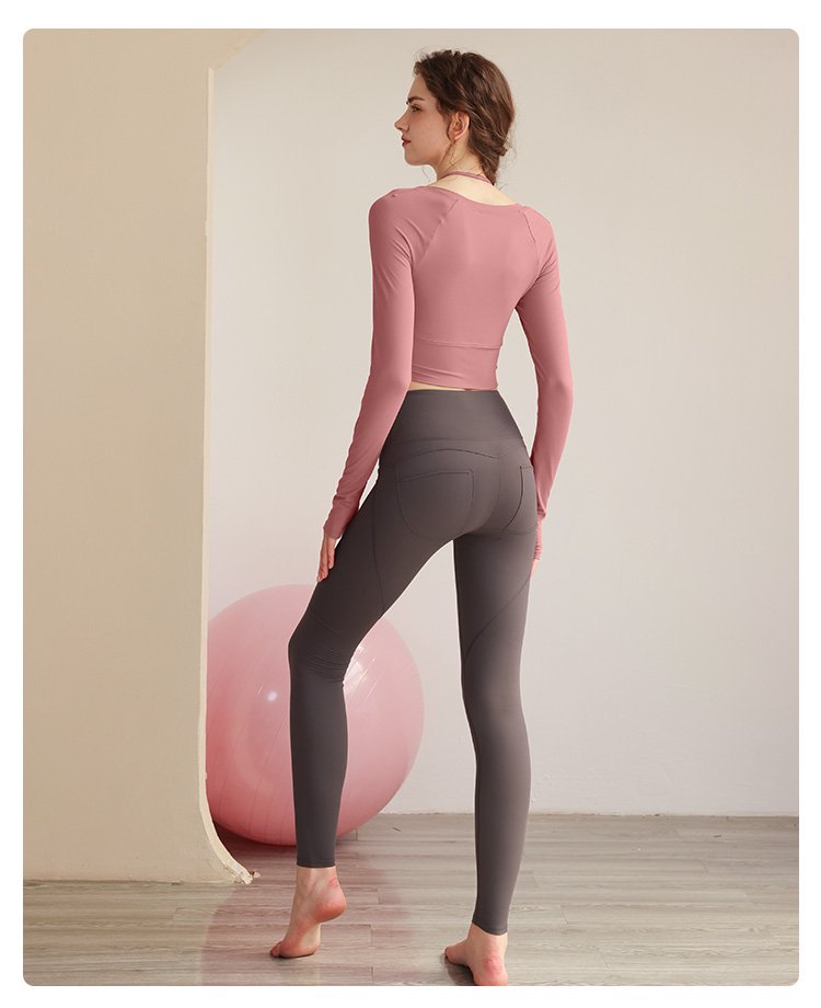 Dark Pink Solid Activewear Zip-Up Top