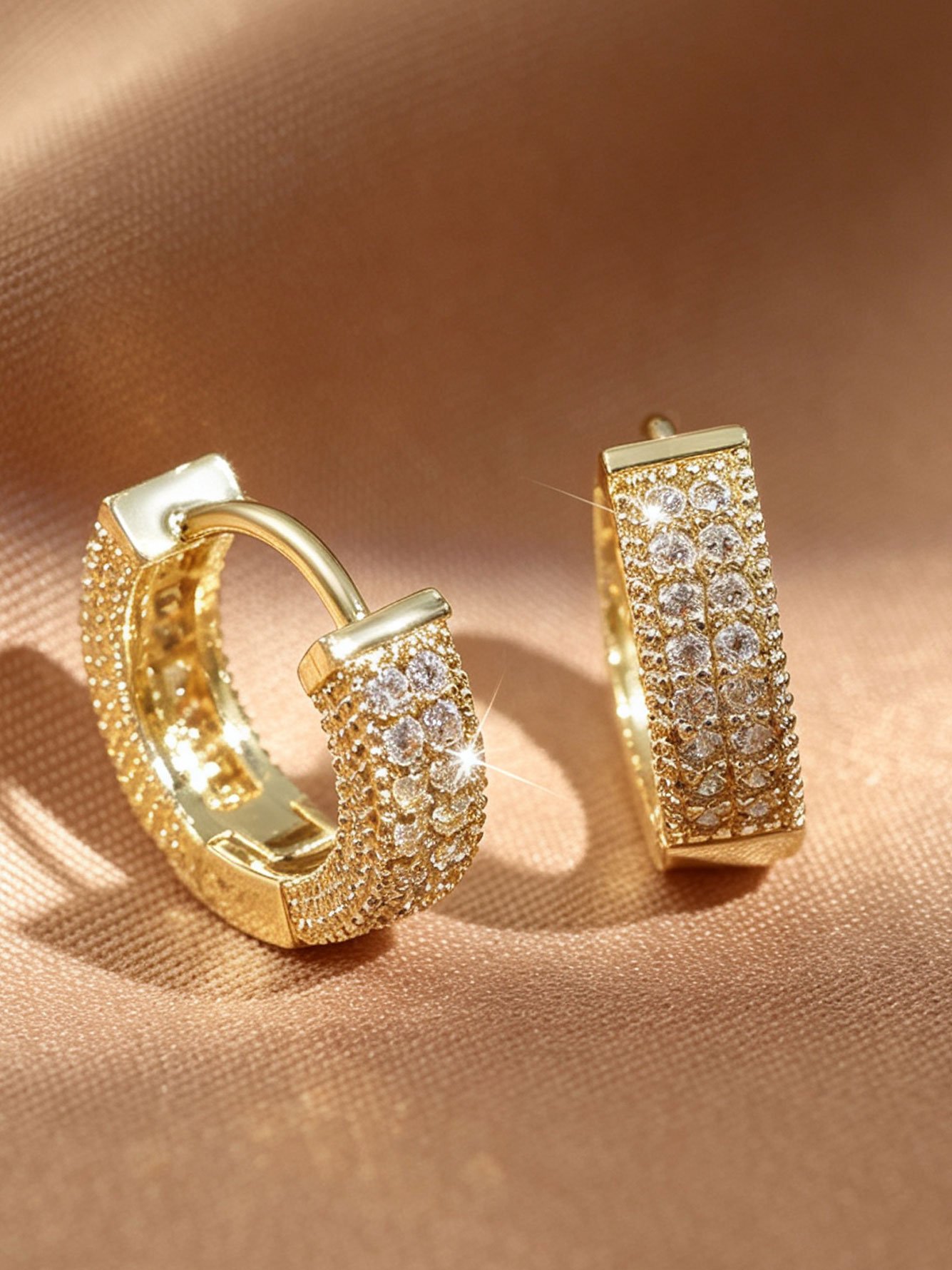 Gold Texture Earrings