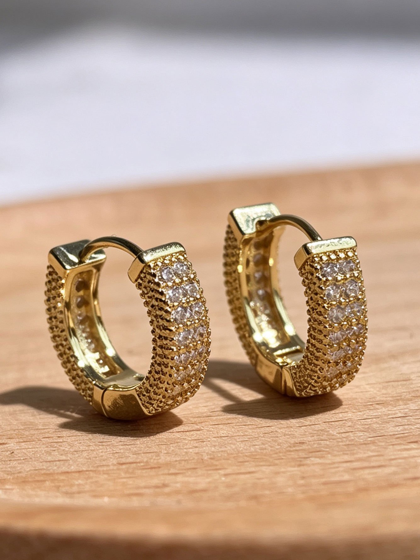 Gold Texture Earrings