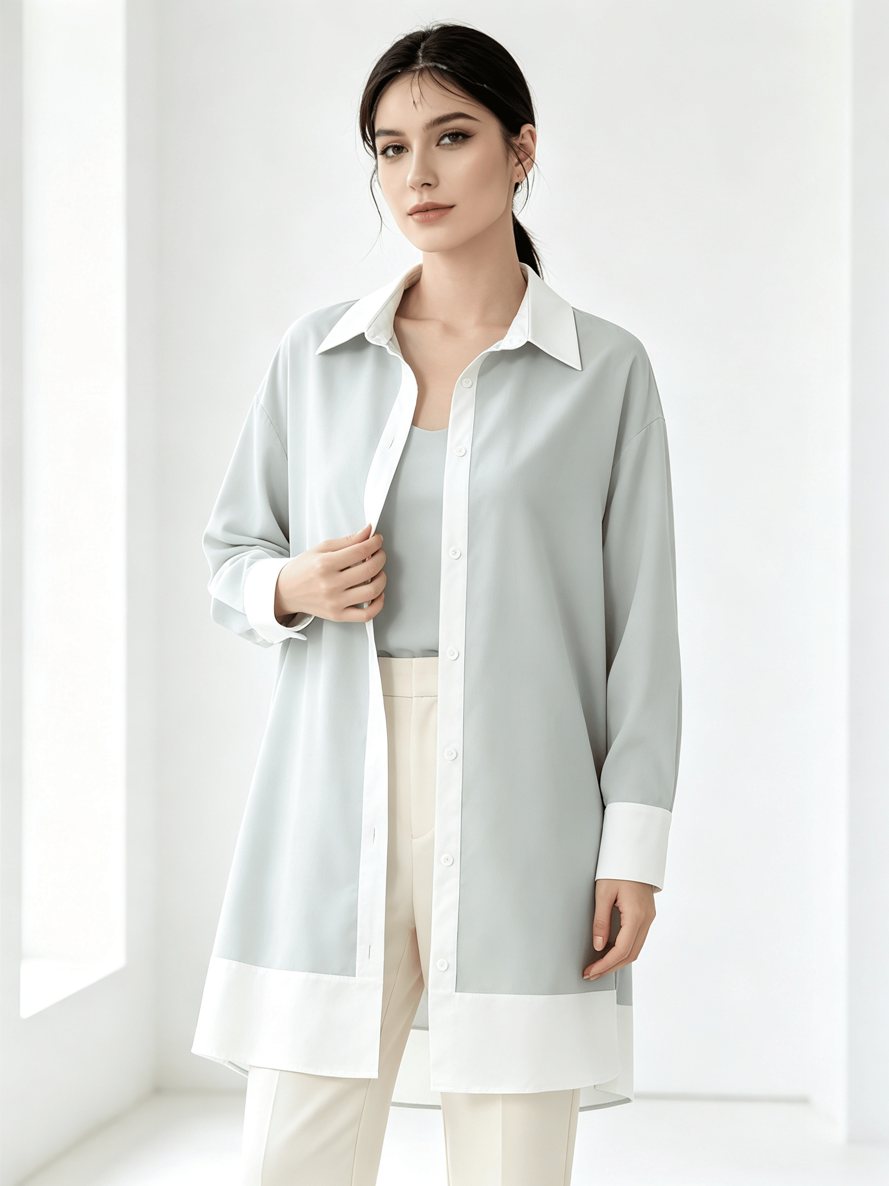 Green Solid Long Sleeves Regular Shirt