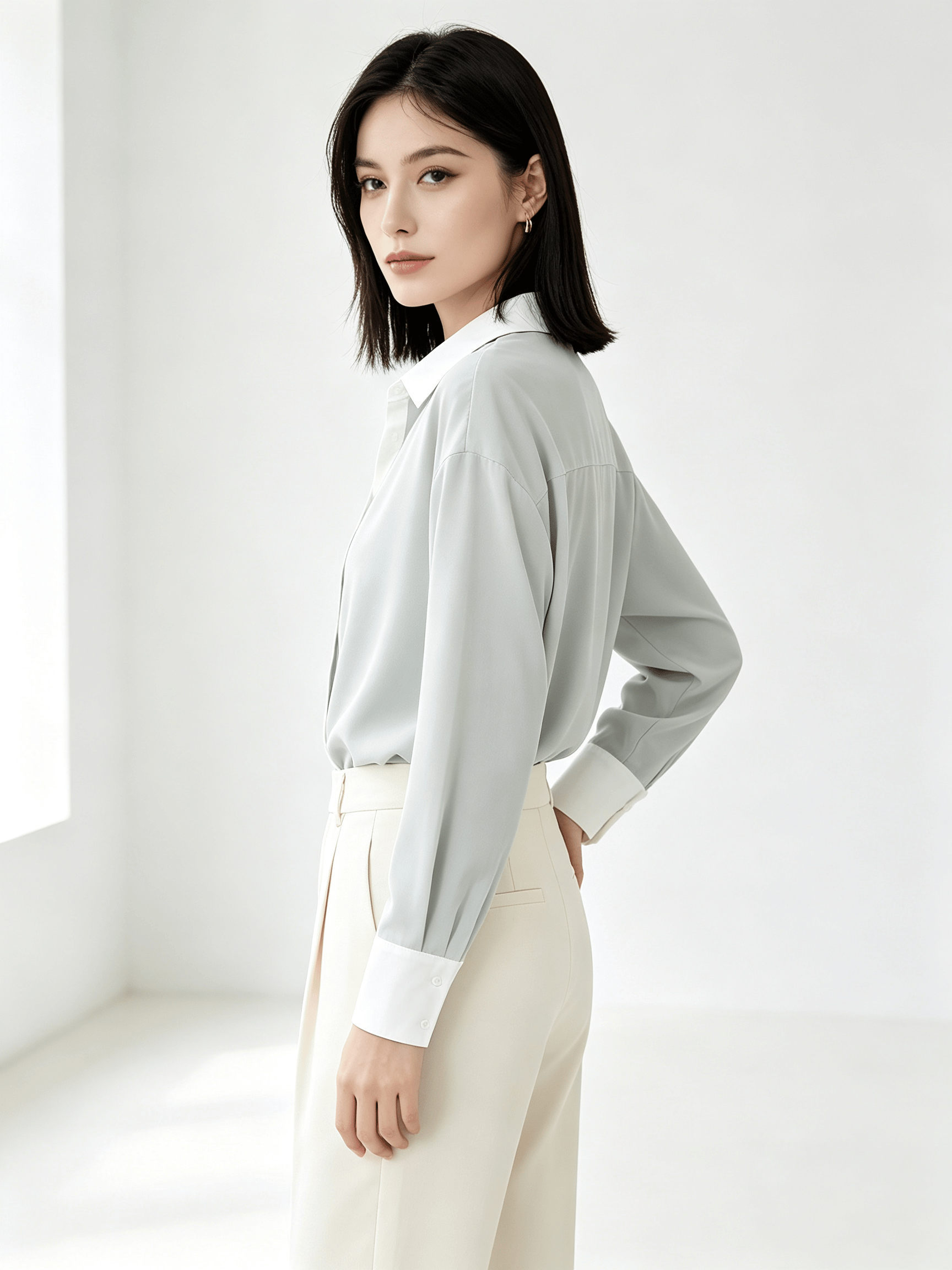Green Solid Long Sleeves Regular Shirt