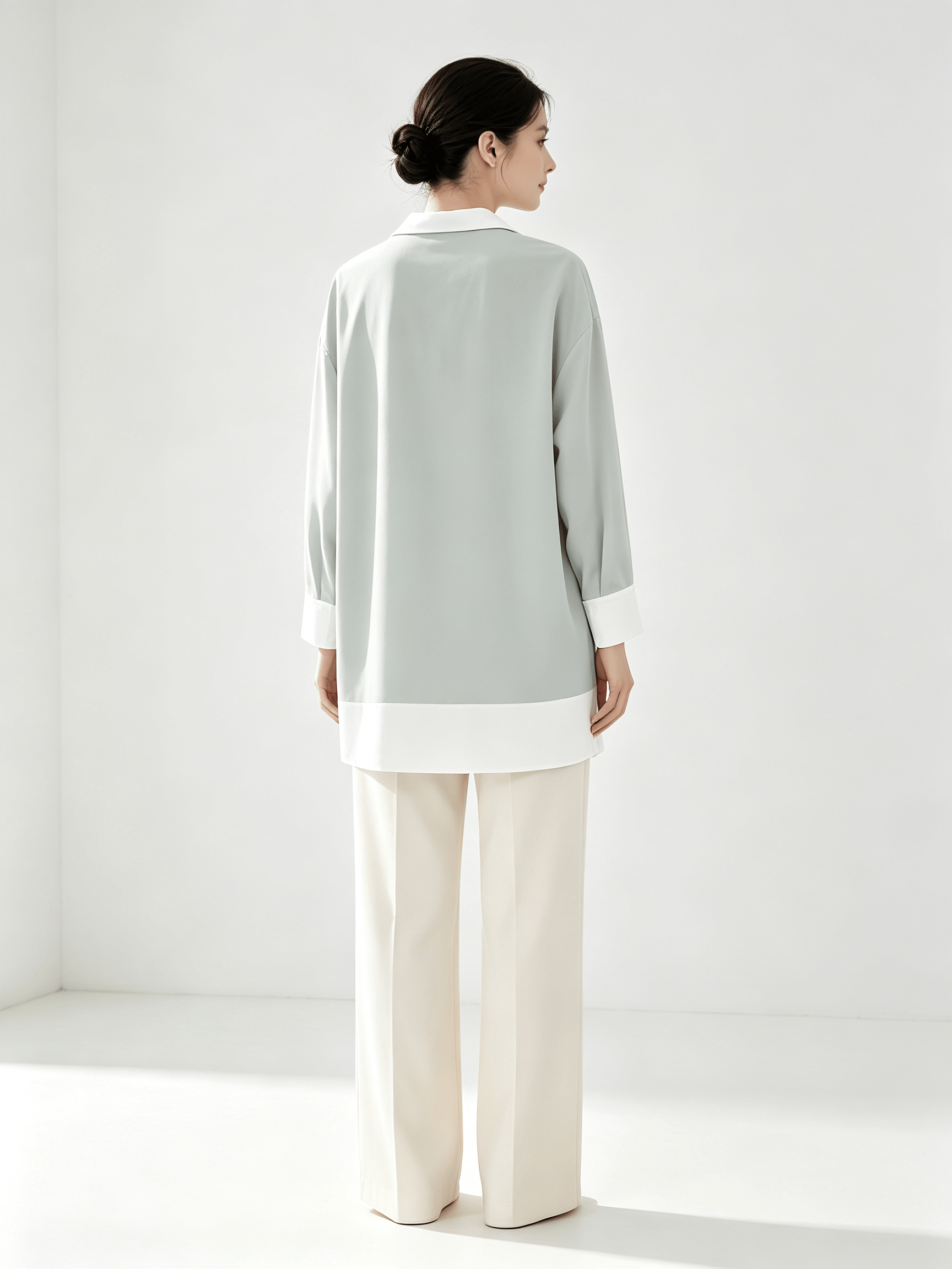 Green Solid Long Sleeves Regular Shirt