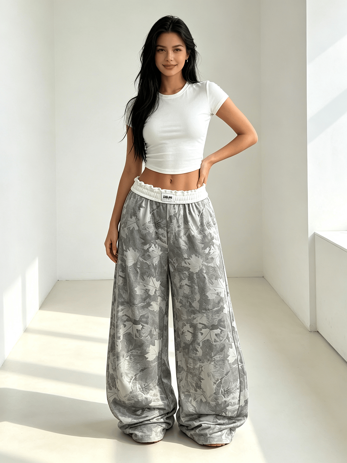 Multi Printed Oversized Trousers