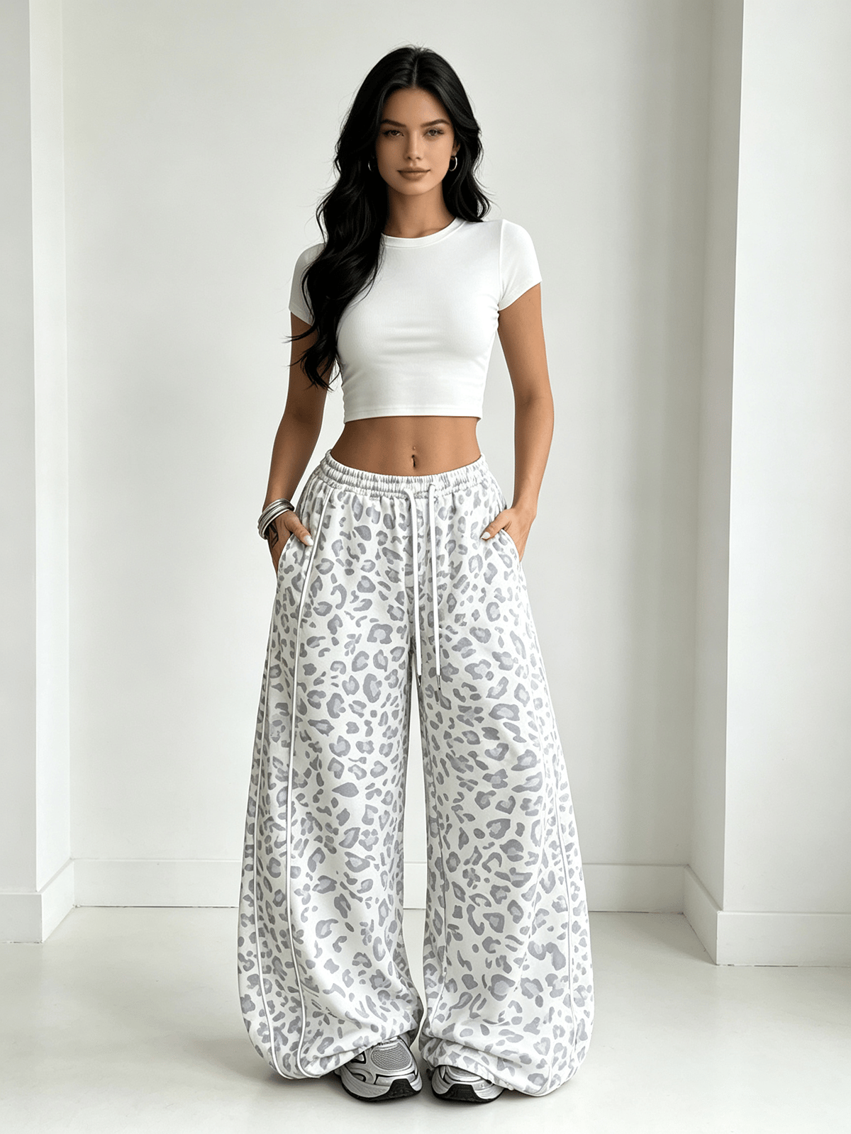 Multi Printed Oversized Trousers