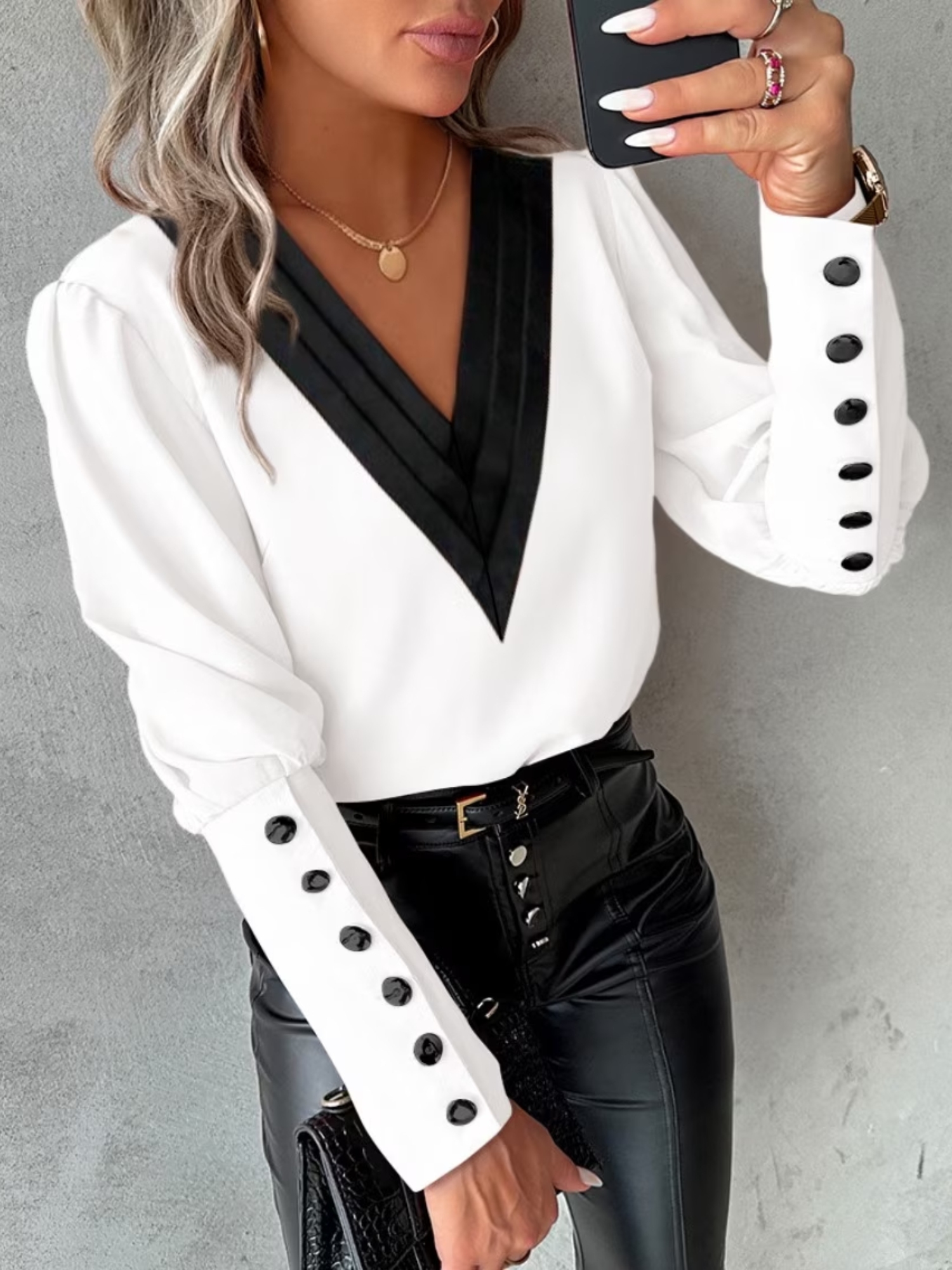 White Solid Long Sleeves Regular Shirt