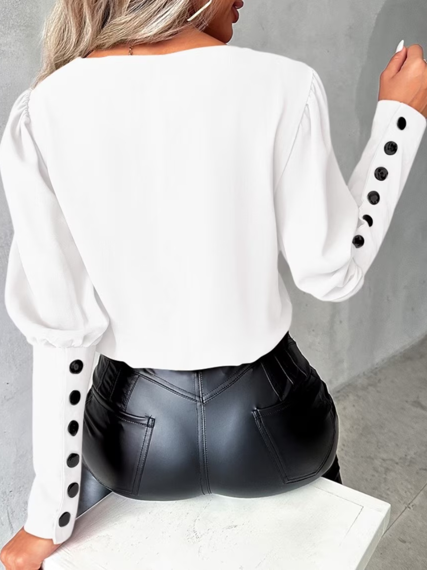 White Solid Long Sleeves Regular Shirt