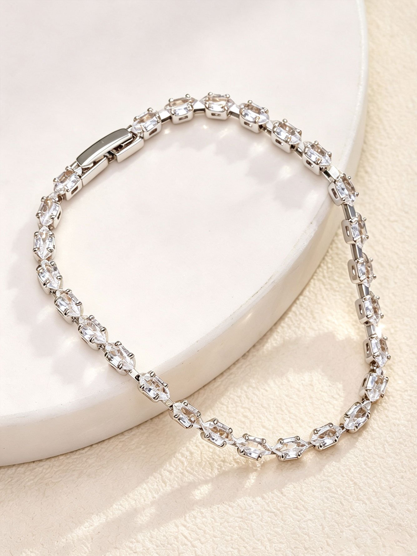 Silver Solid Link Bracelet