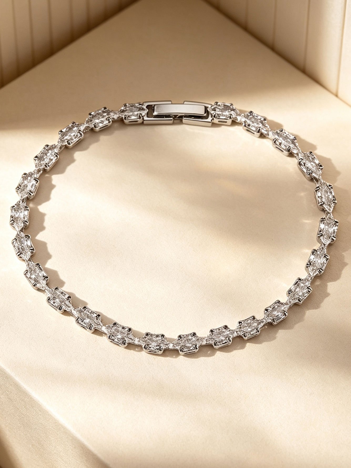Silver Solid Link Bracelet