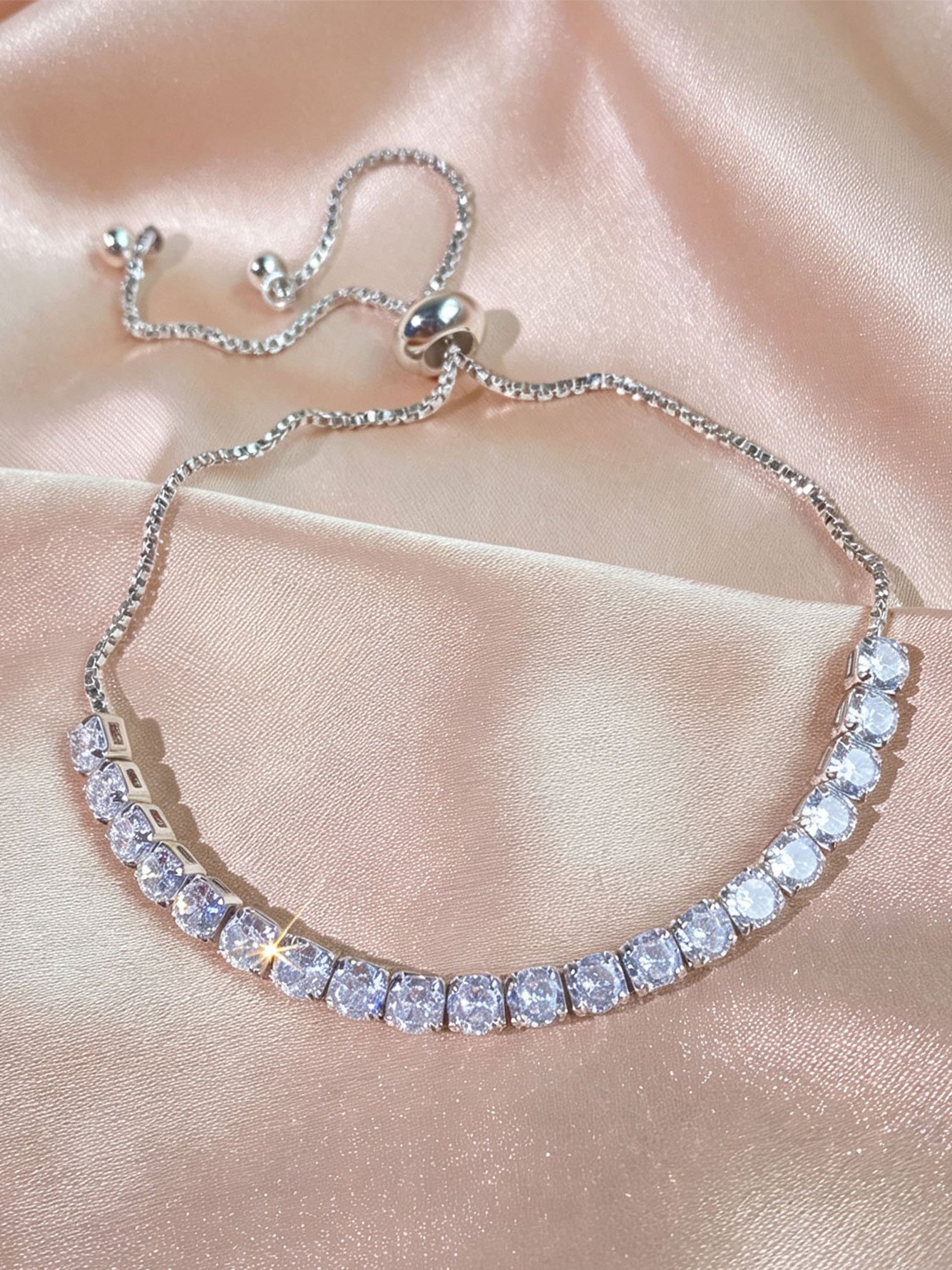 Silver Solid Link Bracelet