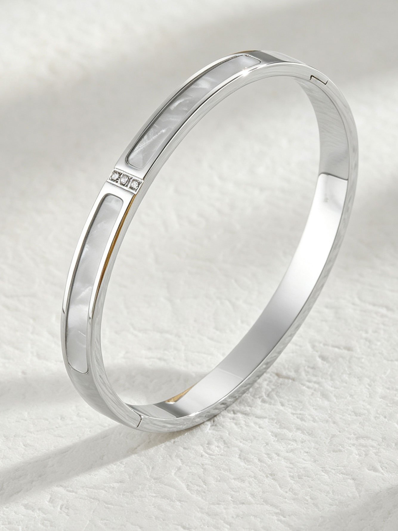 Silver Solid Bangle-Style Bracelet