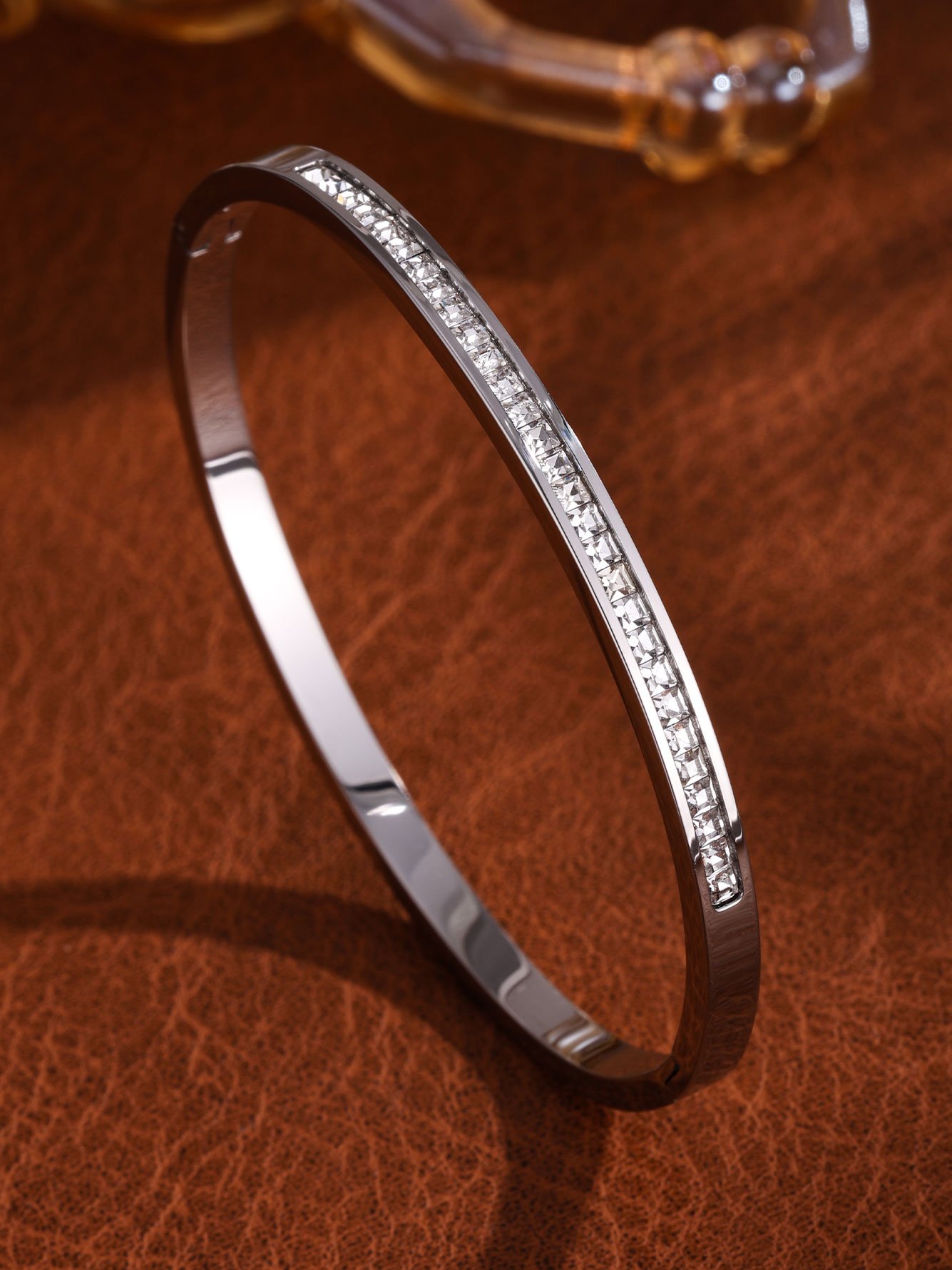 Silver Solid Bangle-Style Bracelet
