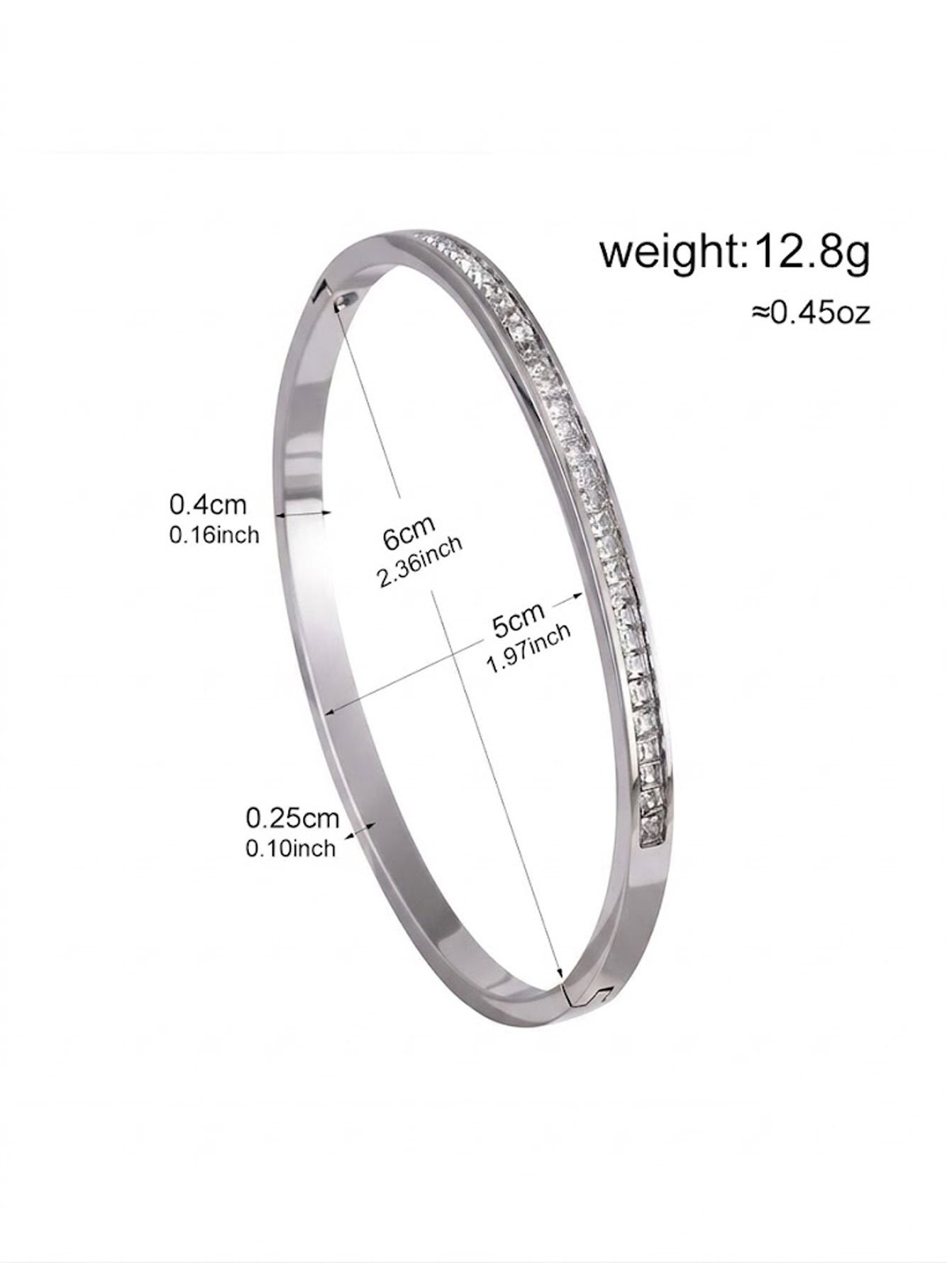 Silver Solid Bangle-Style Bracelet