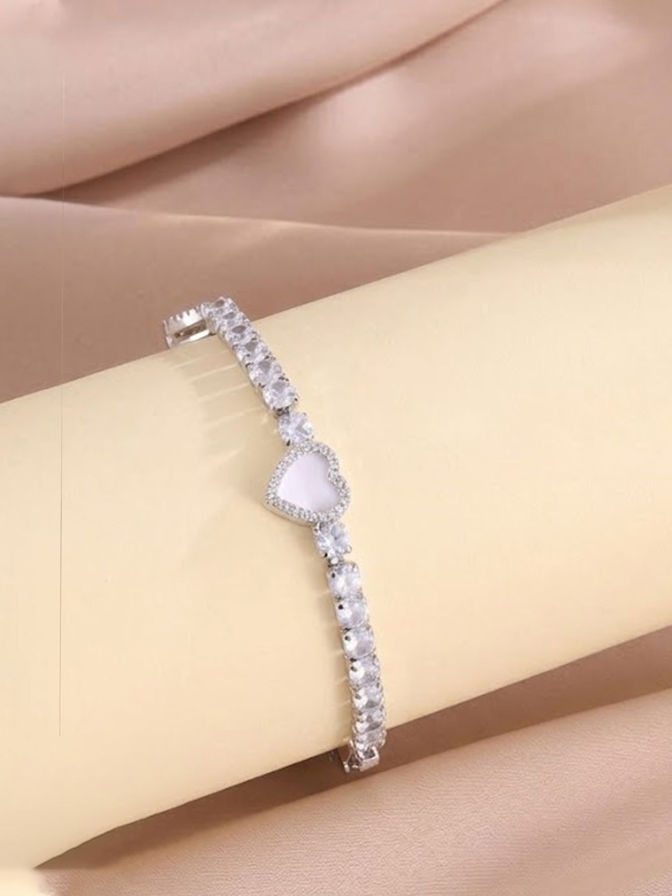 Silver Solid Link Bracelet