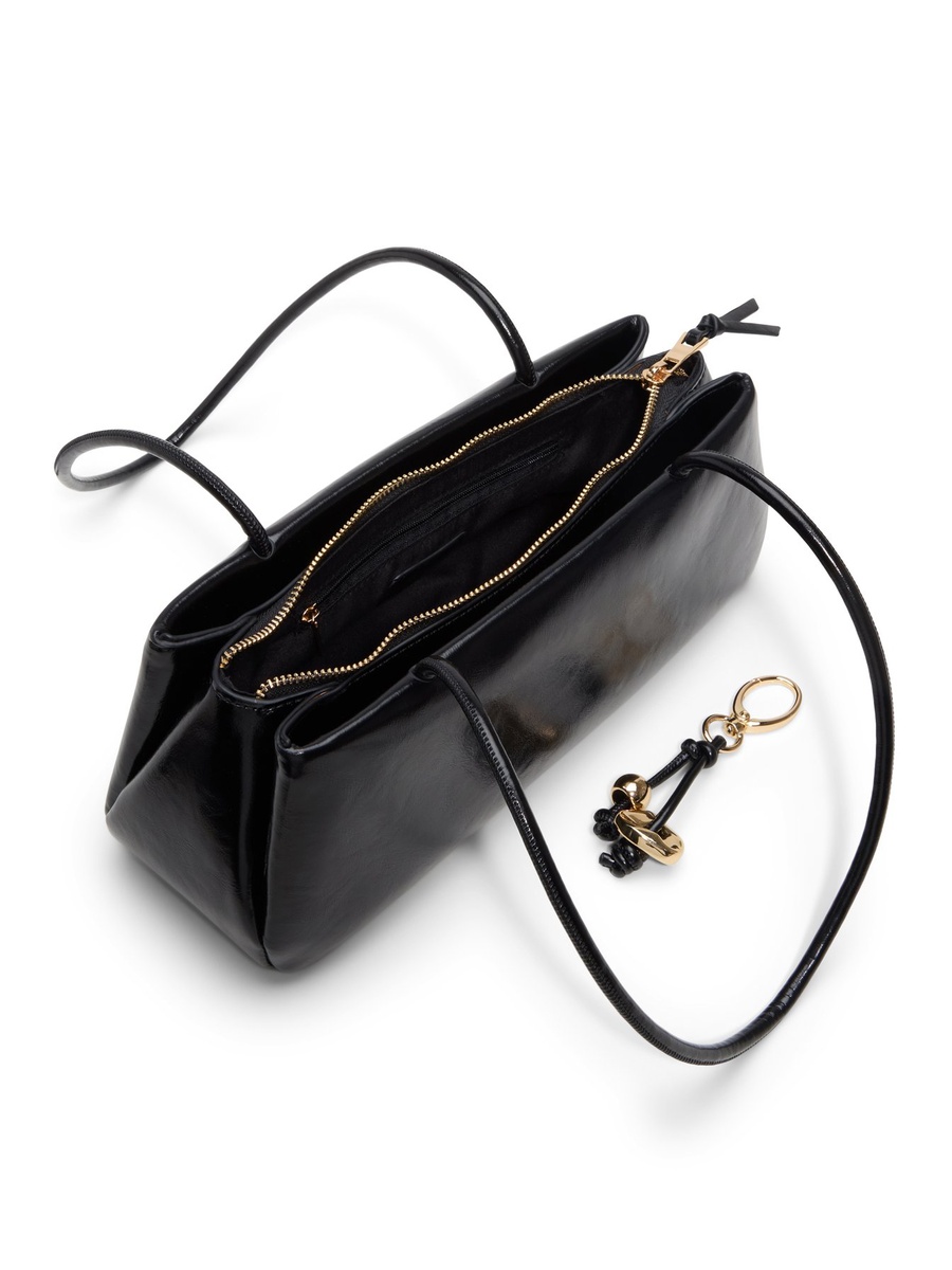 Plain Shoulder Bag with Charm