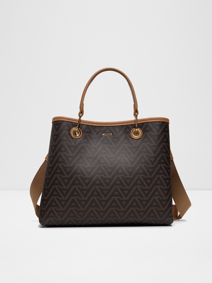 Printed Handbag with Shoulder Strap