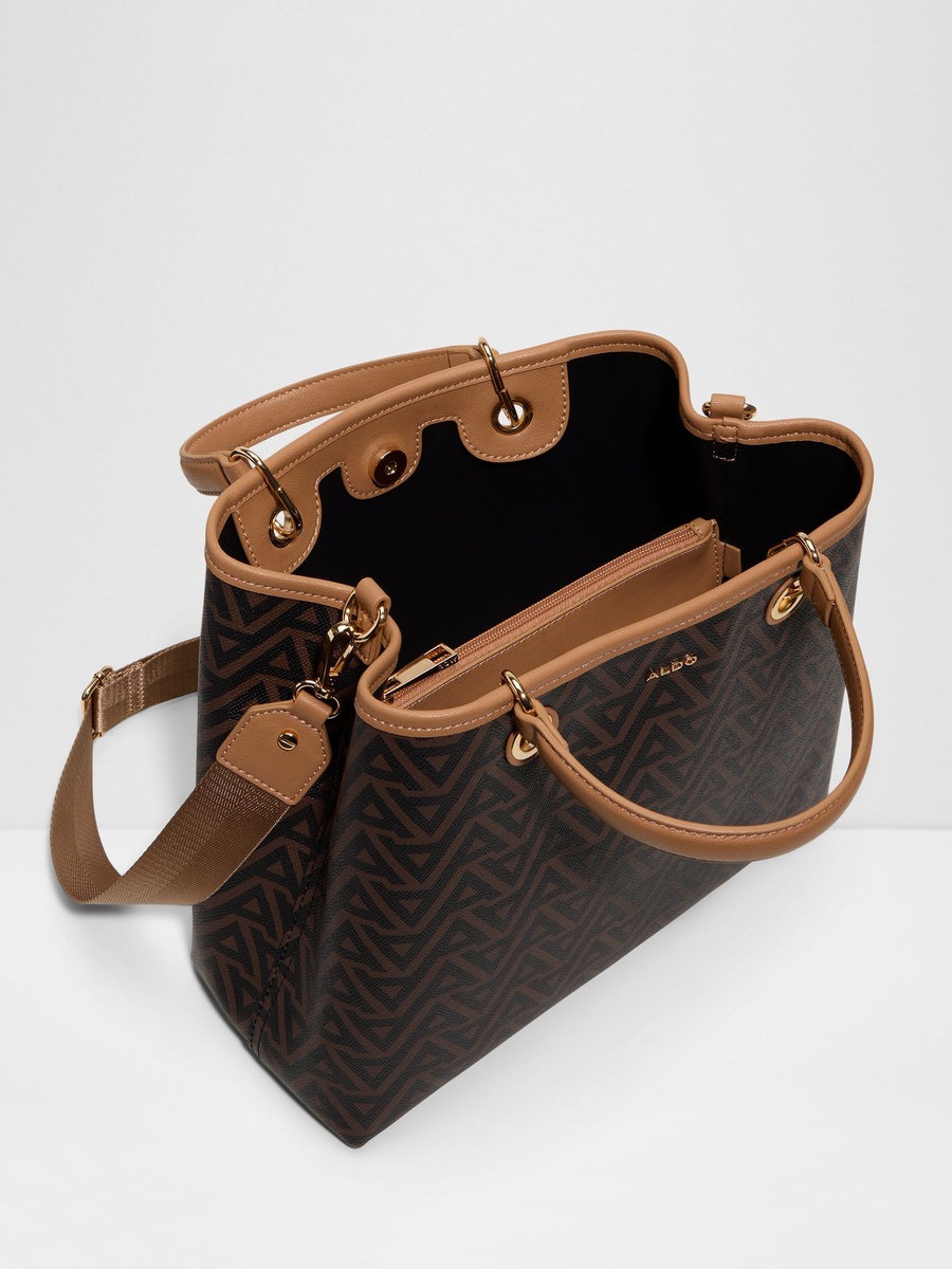 Printed Handbag with Shoulder Strap