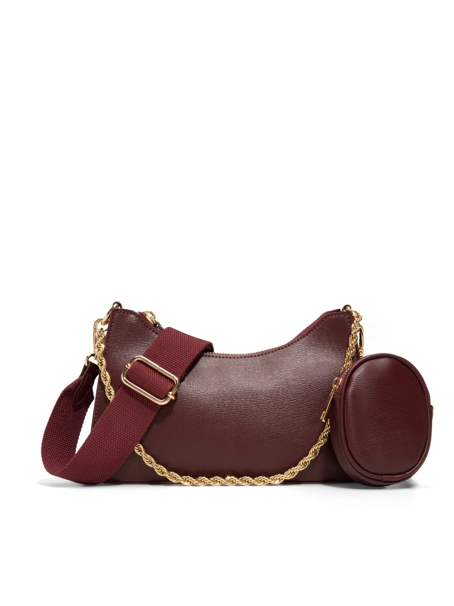 Crossbody Bag with Chain and Pouch