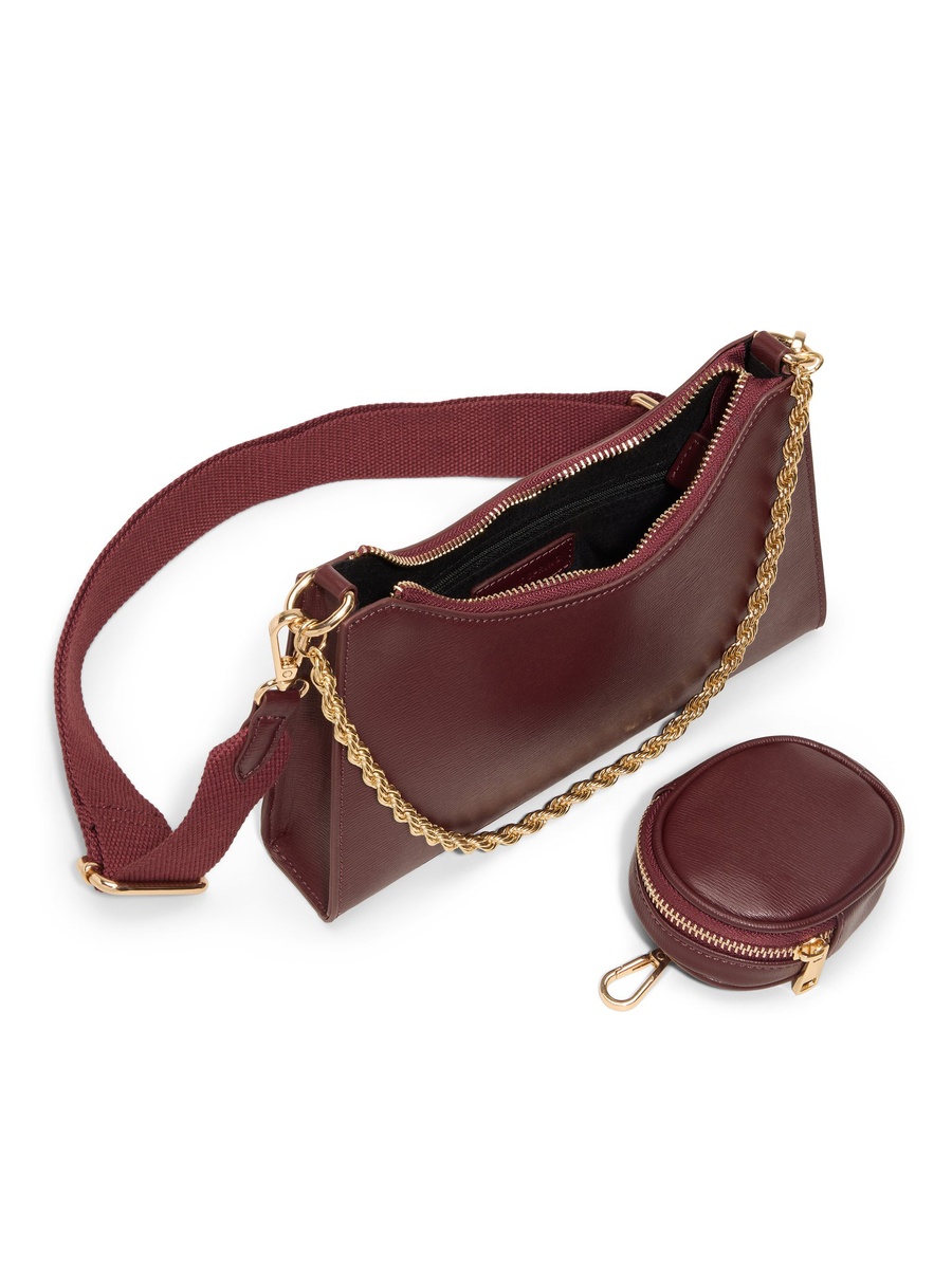 Crossbody Bag with Chain and Pouch