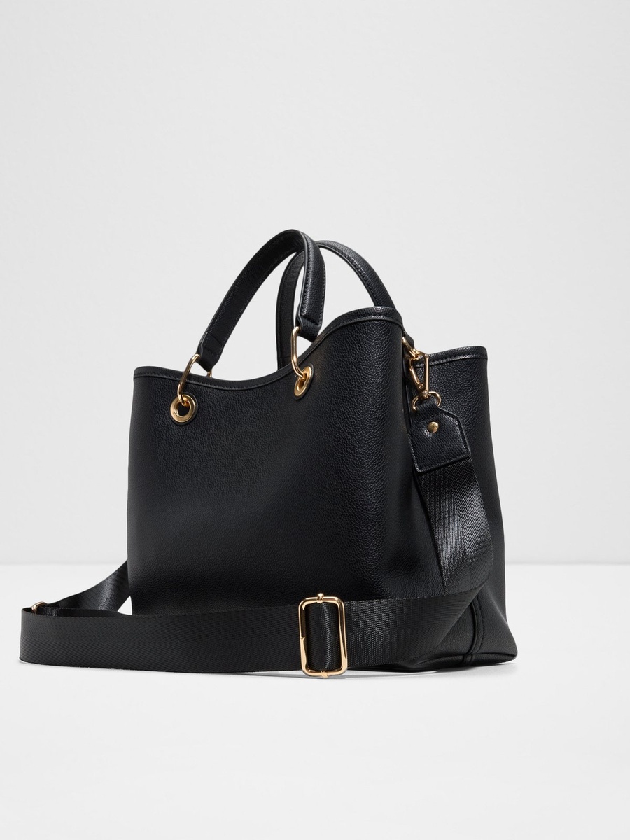 Plain Handbag with Crossbody Strap