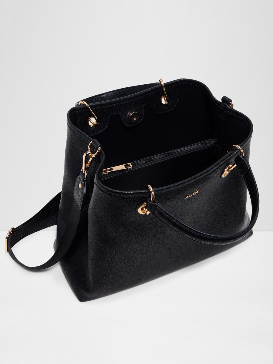 Plain Handbag with Crossbody Strap