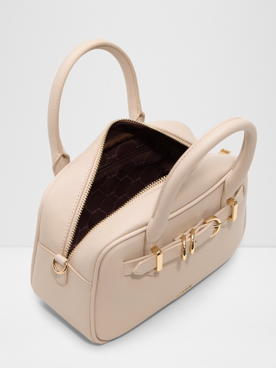 Plain Handbag with Crossbody Strap