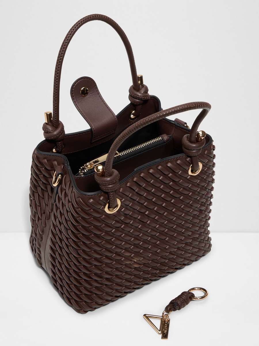 Weave Design Top Handle Bag
