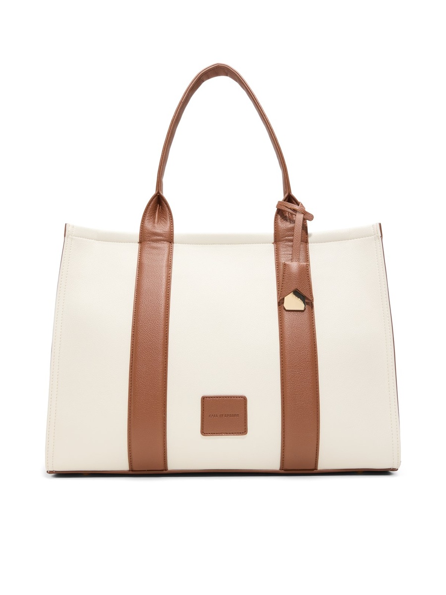 Contrast Trim Tote Bag