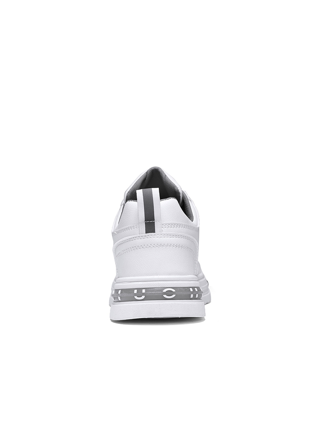 White Plain Lace Ups Sneakers