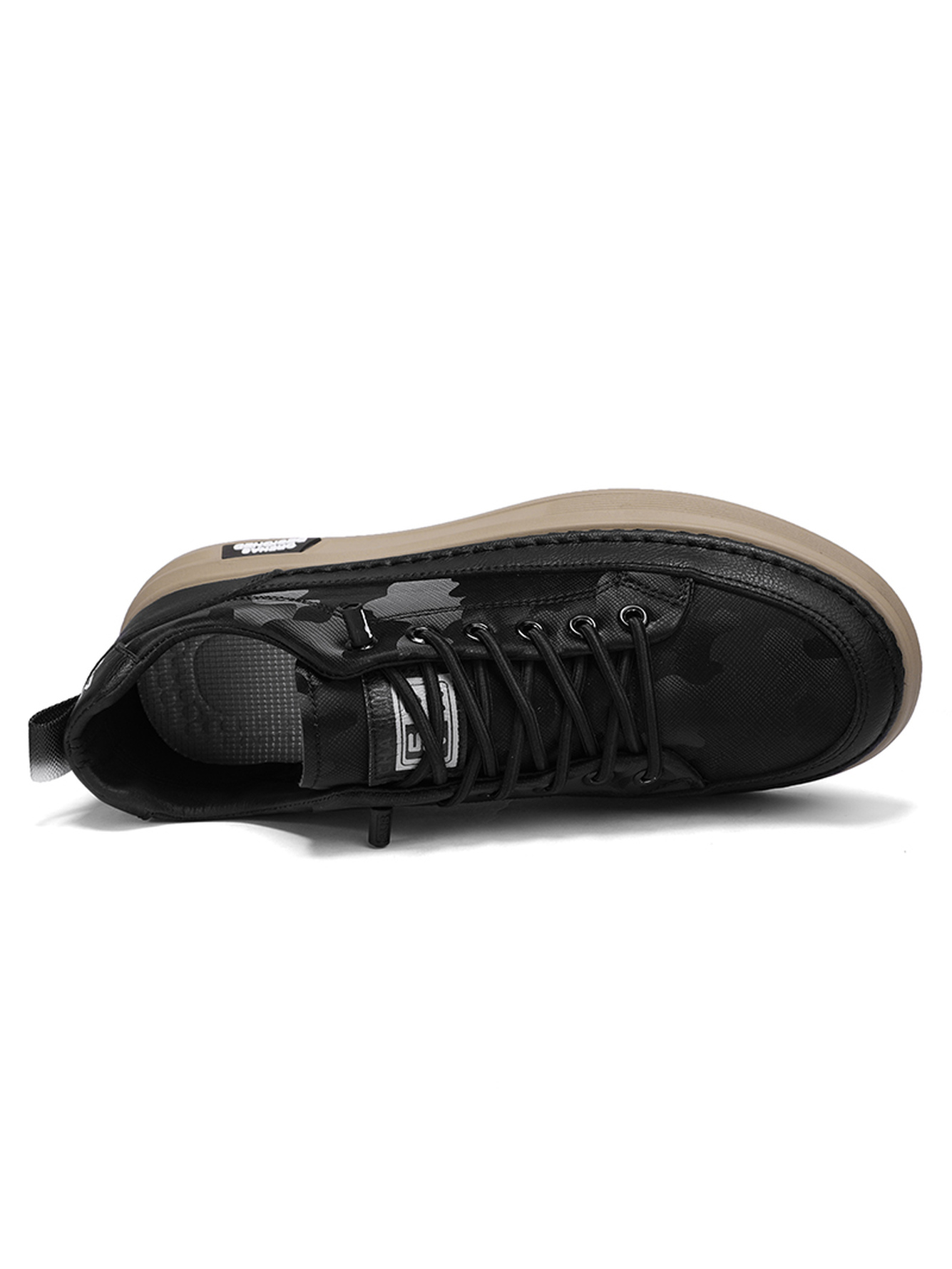 Black Camouflage Slip On Sneakers
