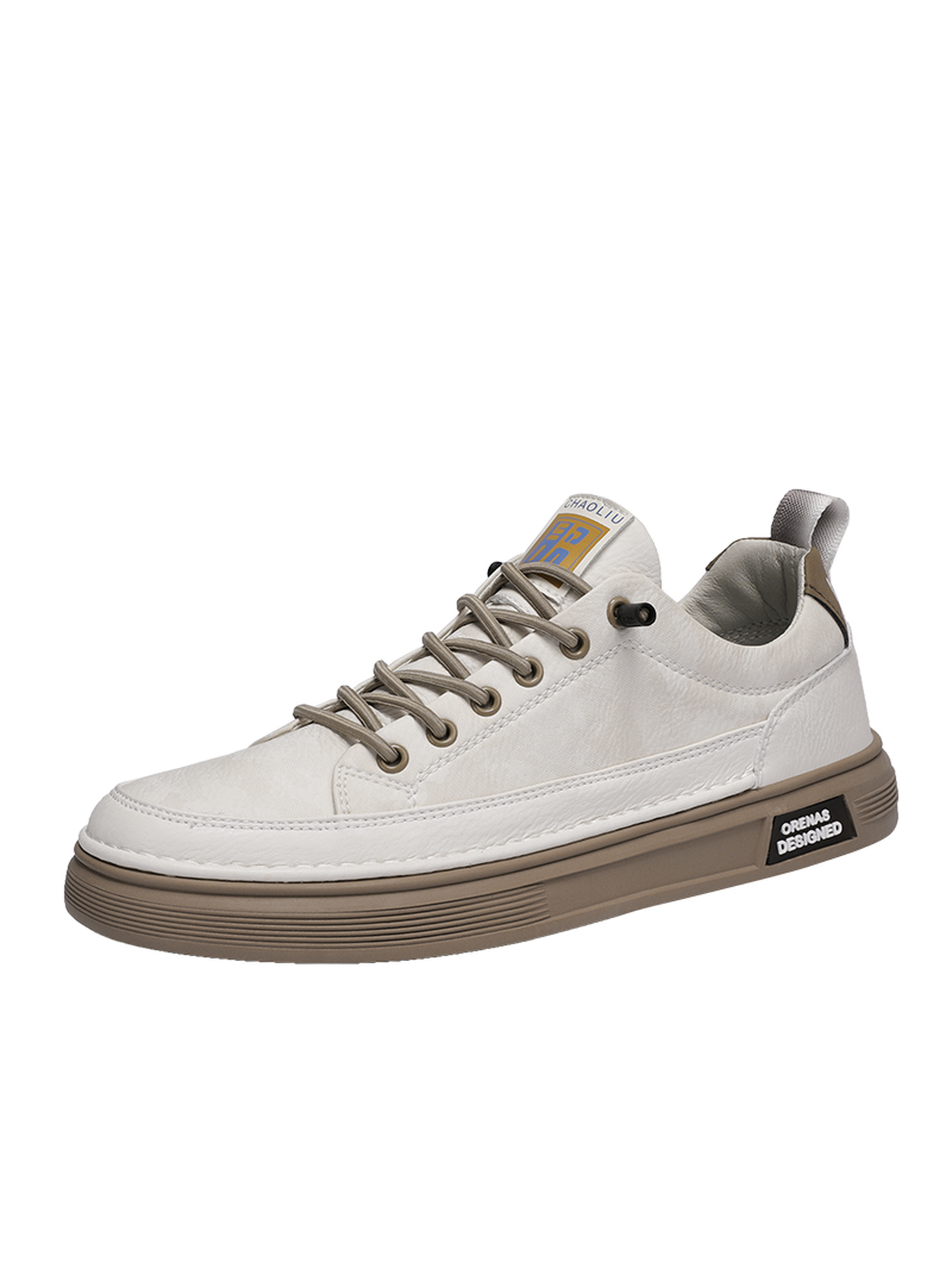 Off White Plain Slip On Sneakers