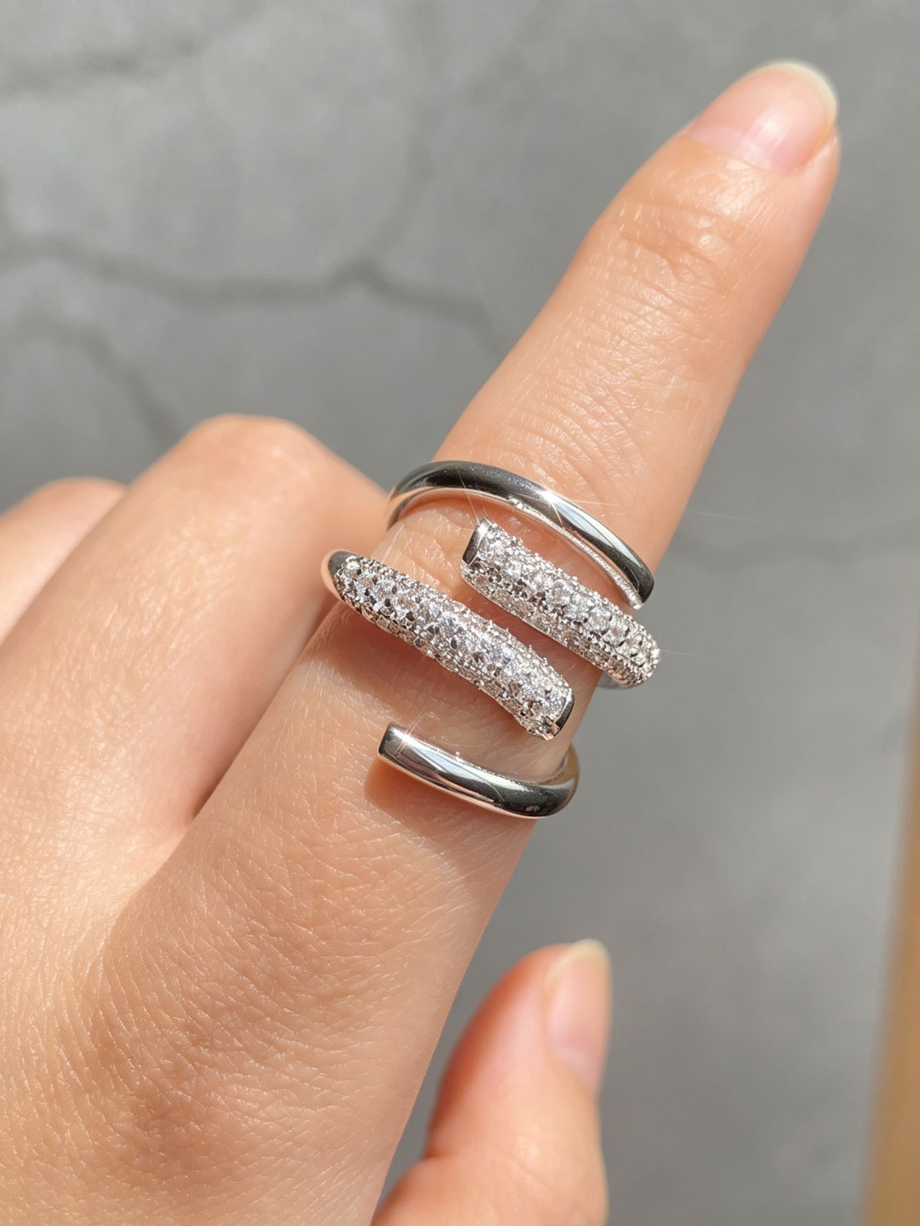 Silver Texture Ring