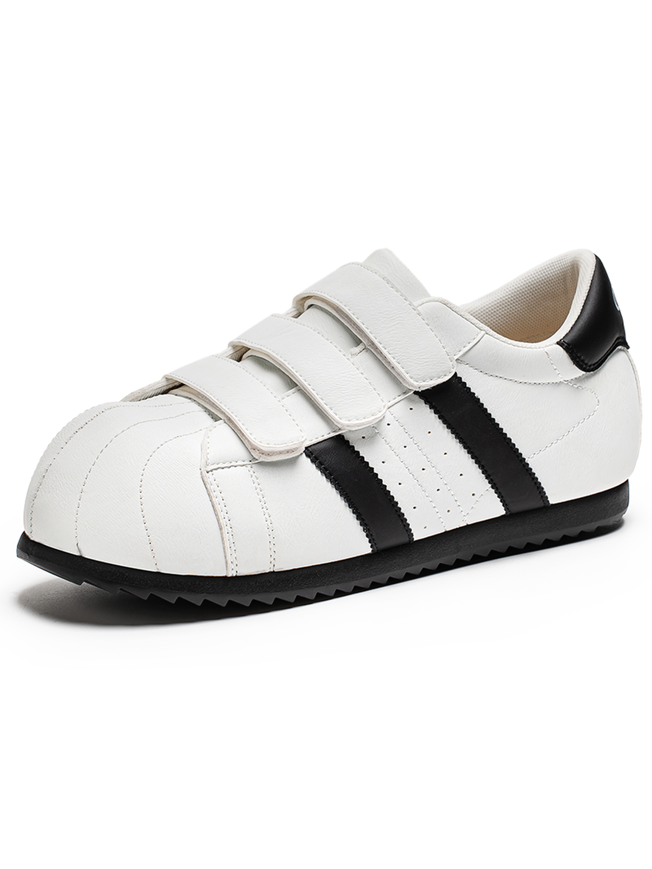 White Plain Velcro Sneakers