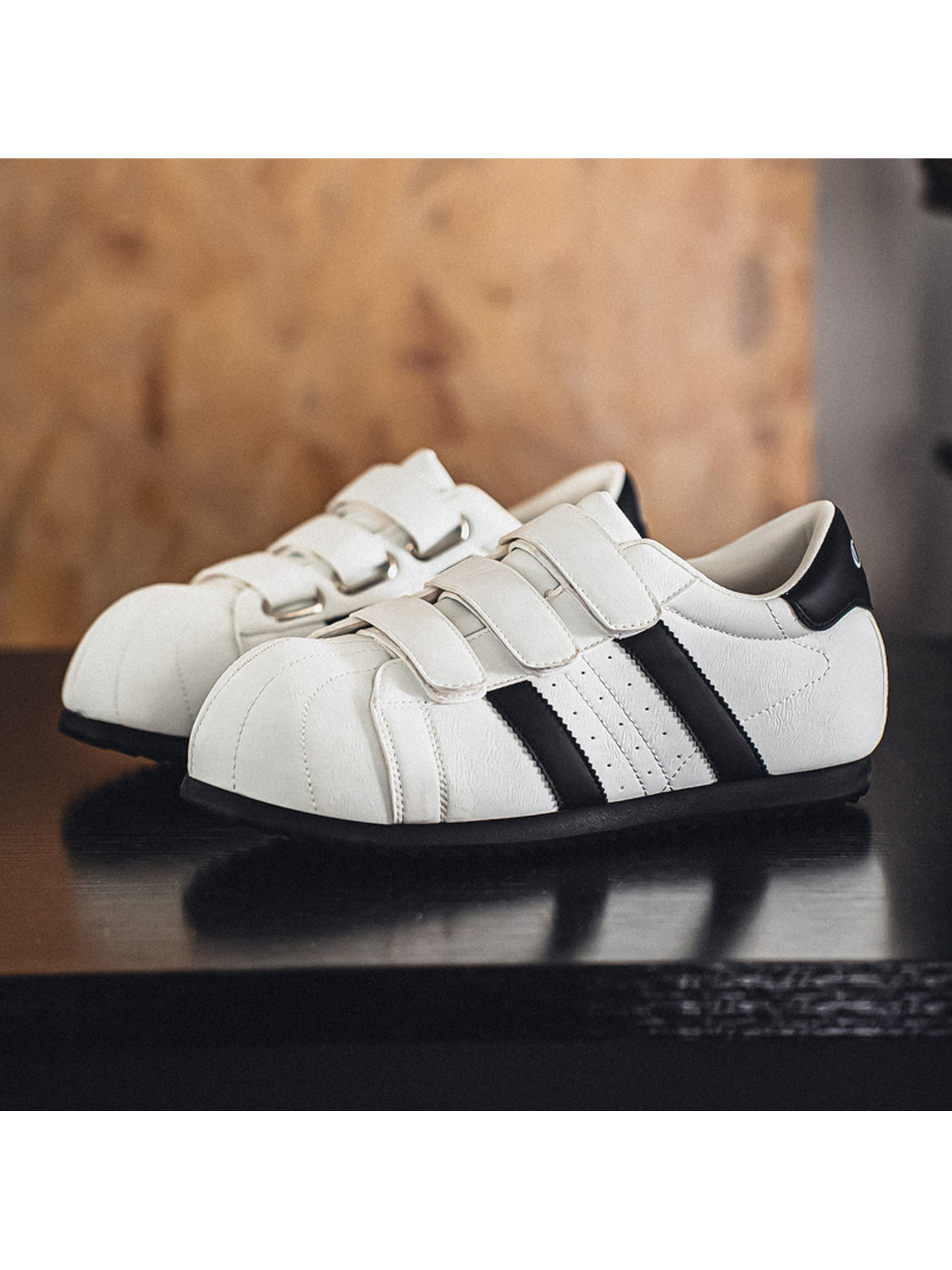 White Plain Velcro Sneakers