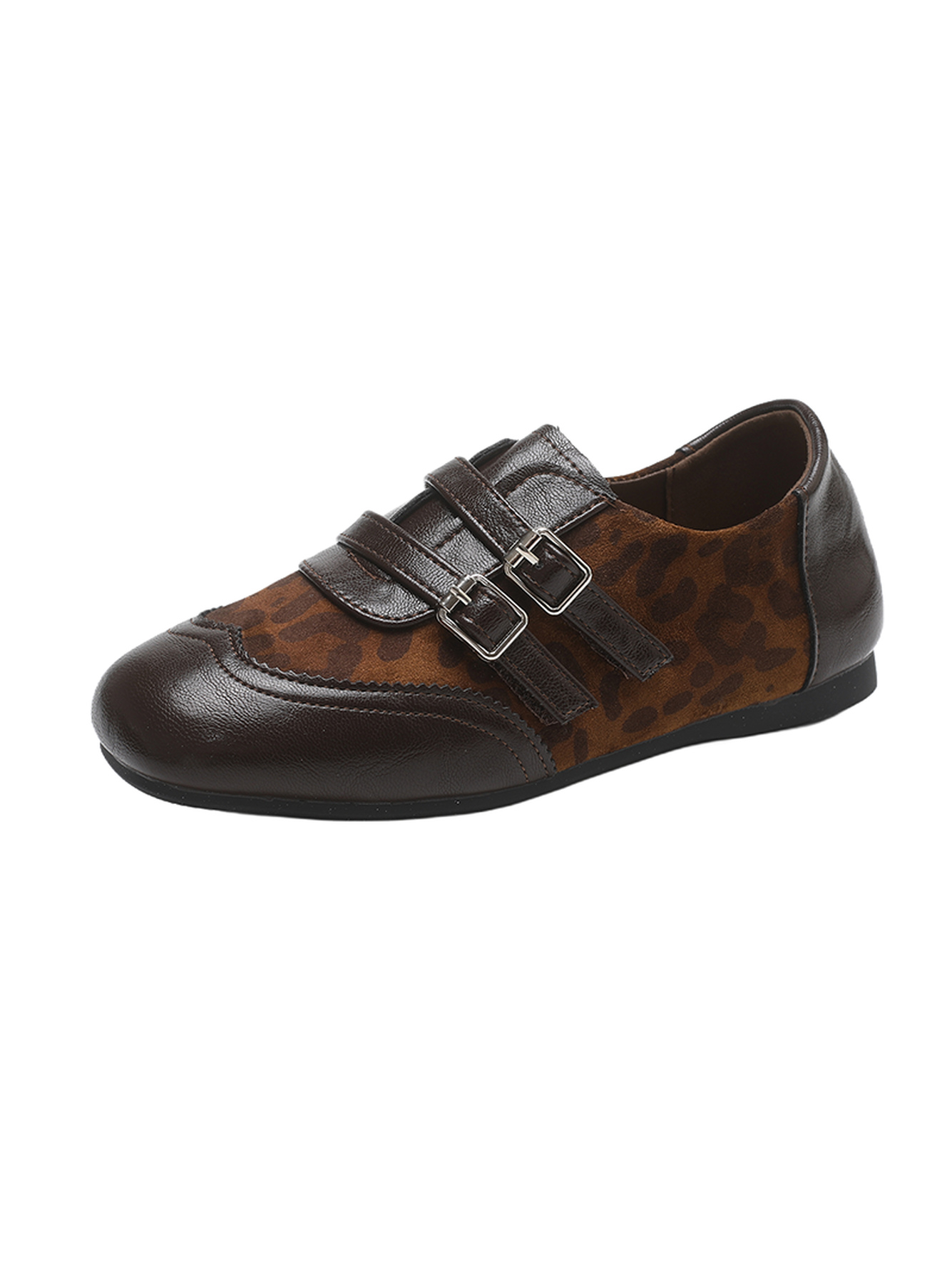 Brown Animal Print Buckle