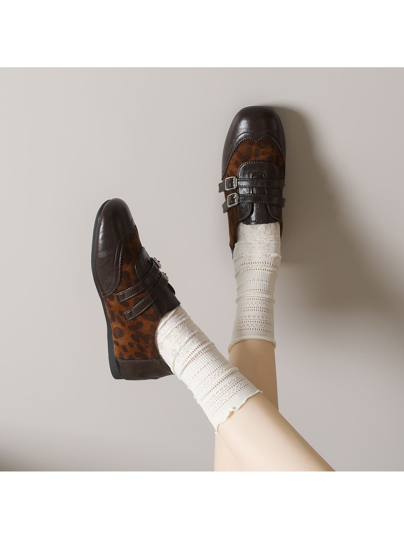 Brown Animal Print Buckle