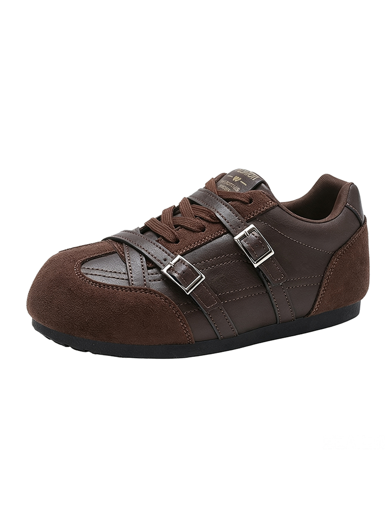 Brown Classic Buckle Sneakers