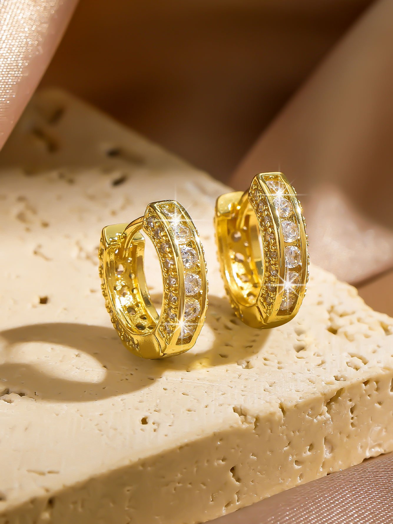 Gold Plain Earrings