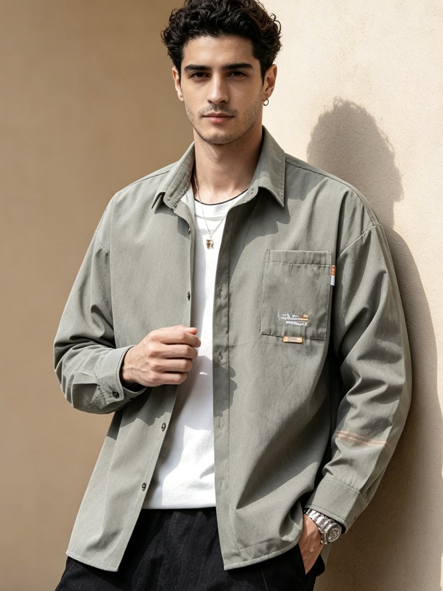 Green Checked Long Sleeves Regular Shirt