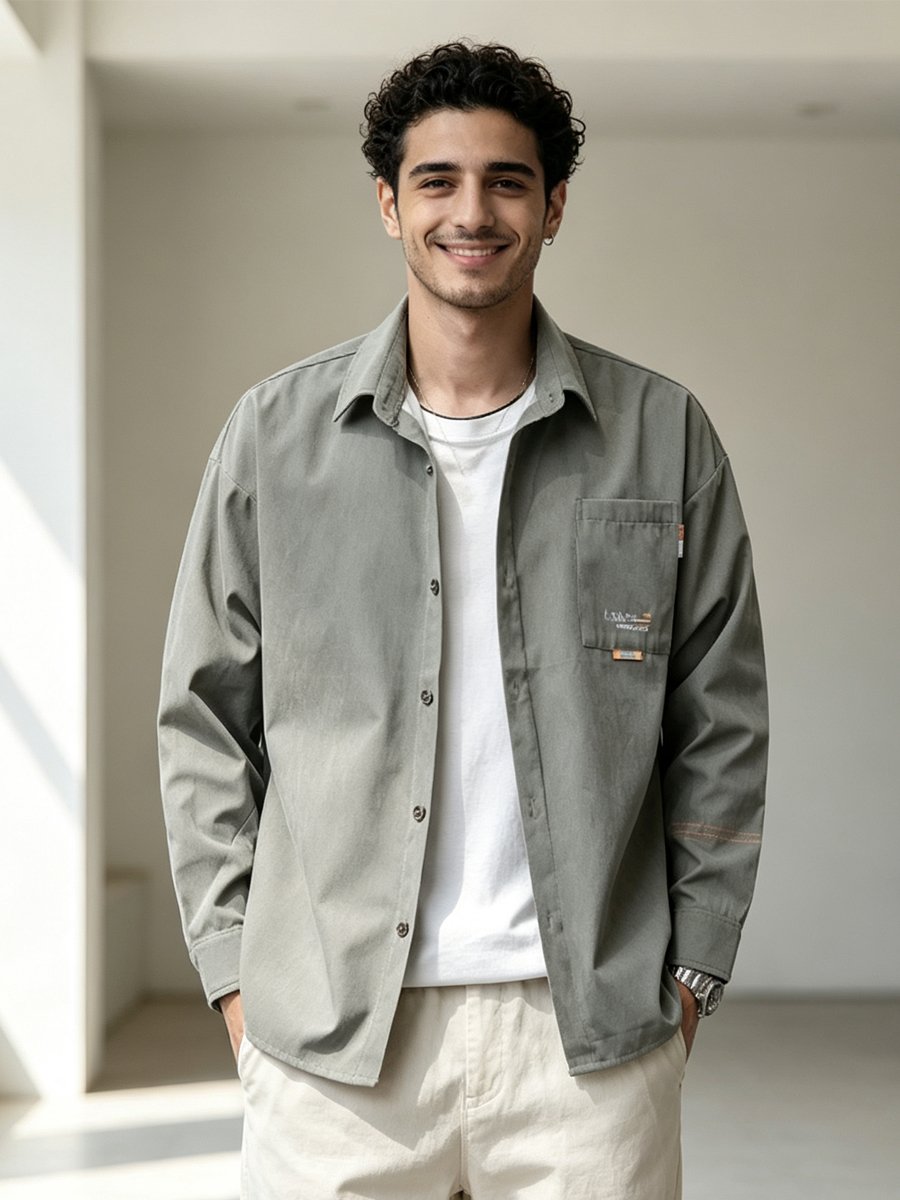 Green Checked Long Sleeves Regular Shirt