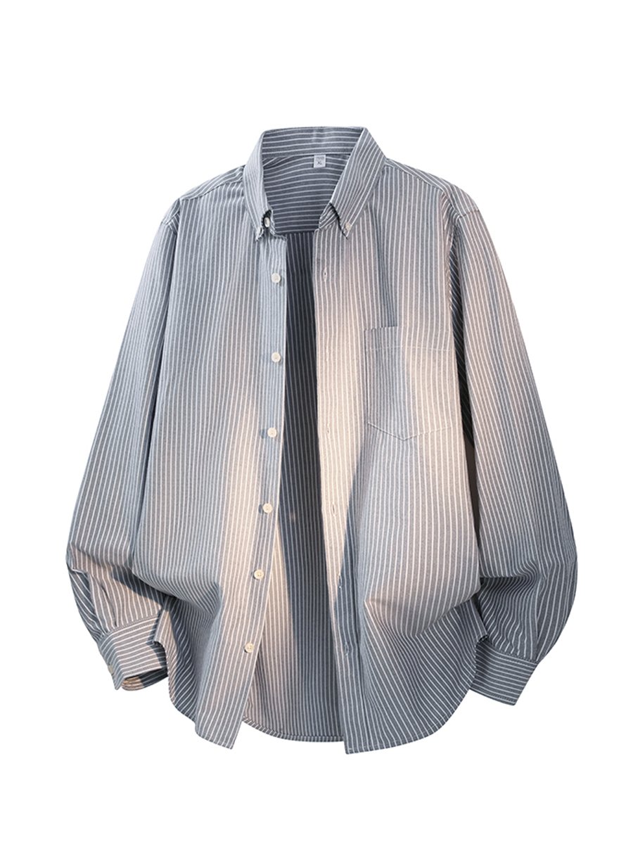Grey Solid Long Sleeves Regular Shirt