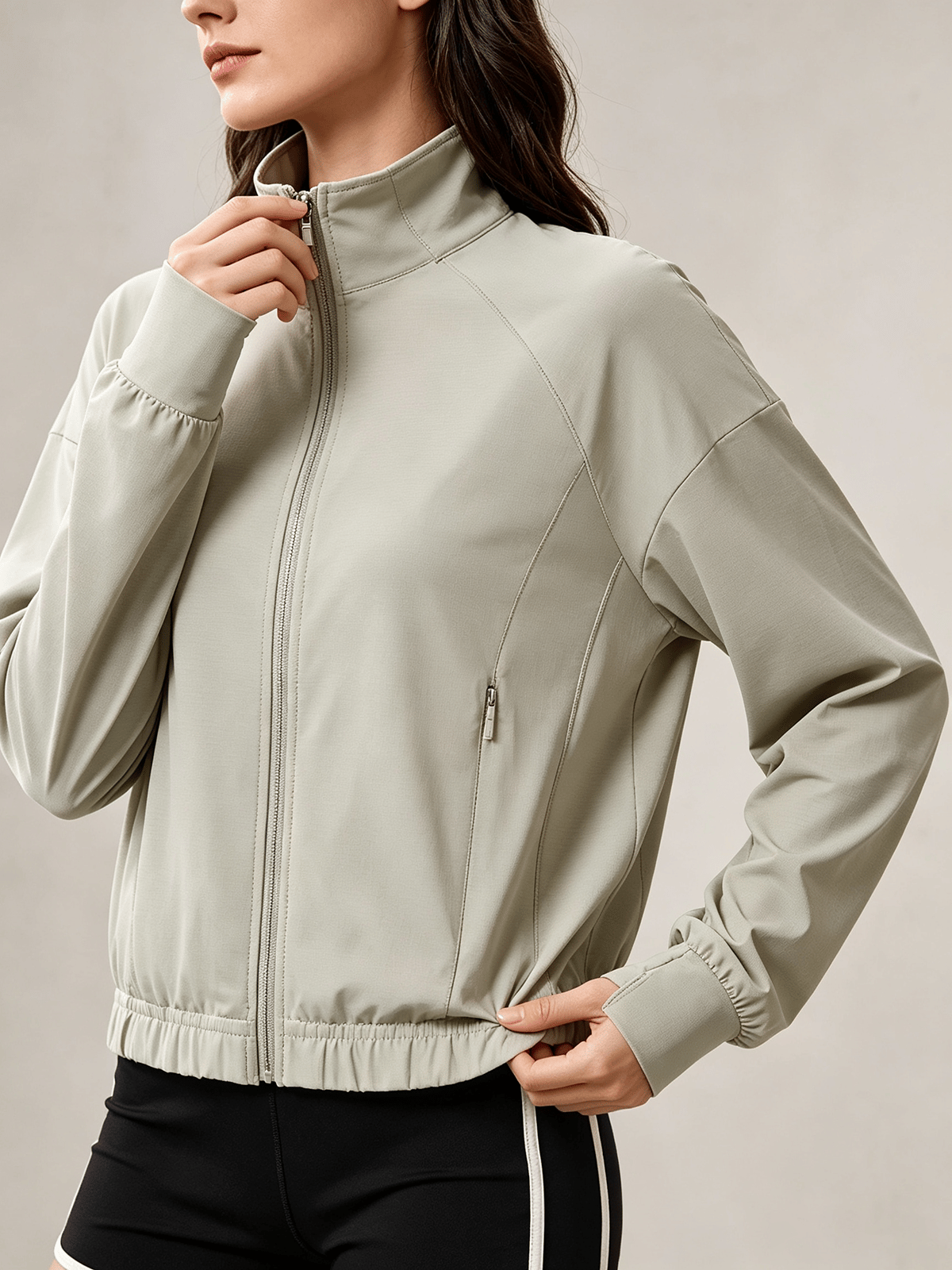 White Solid Slim Fit Regular Jacket