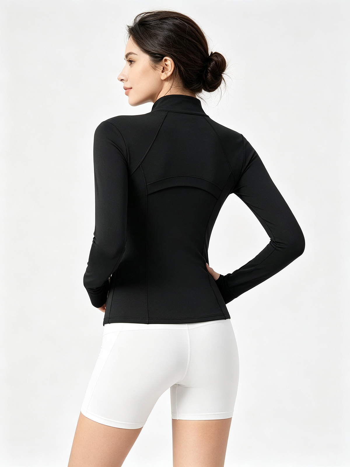 Women Stand Collar Zip Up Sun Protection Jacket, Cool Touch UV Protection Long Sleeve Coat