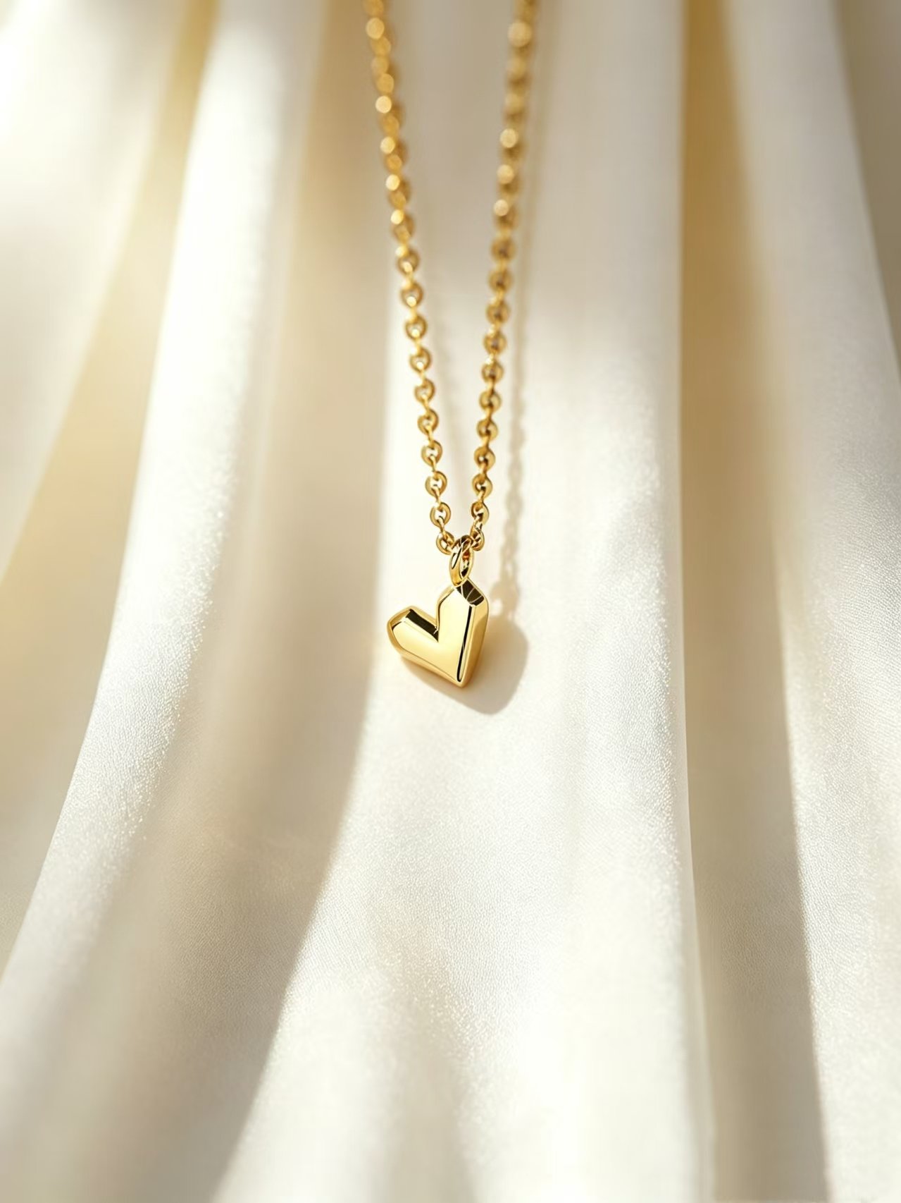 Simple Gold-Plated Heart Pendant Love Necklace Womens Couple Necklace Mens Couple Necklace Gift Jewelry Accessories