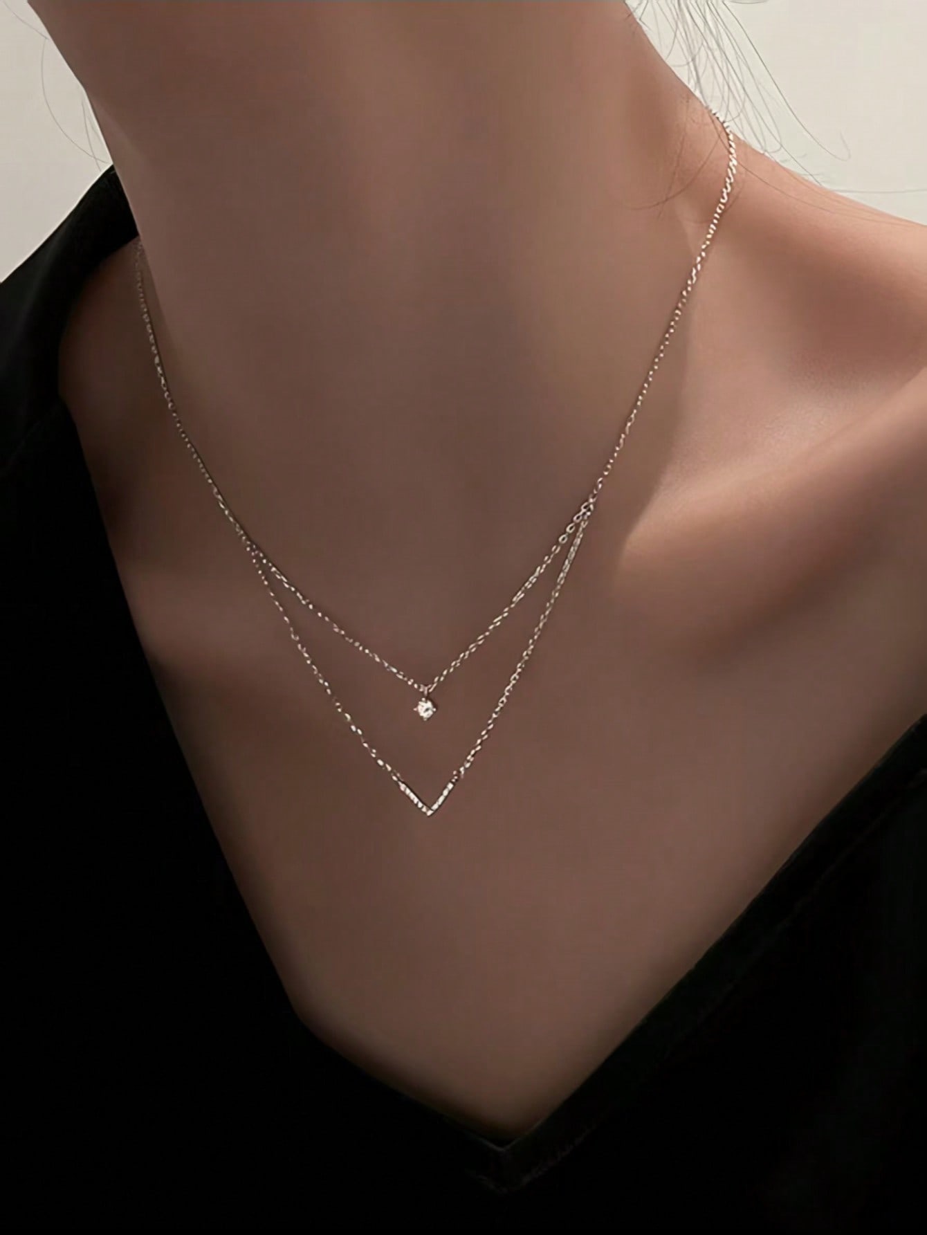 Silver Solid Pendant Necklace