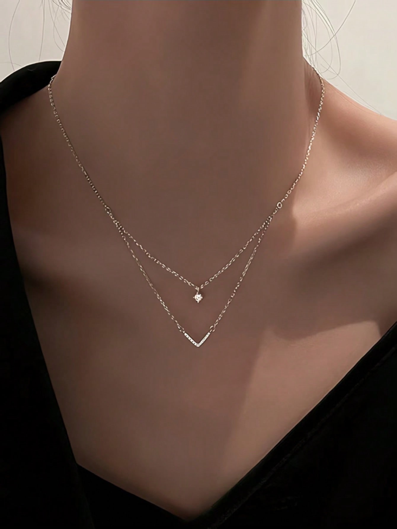 Silver Solid Pendant Necklace