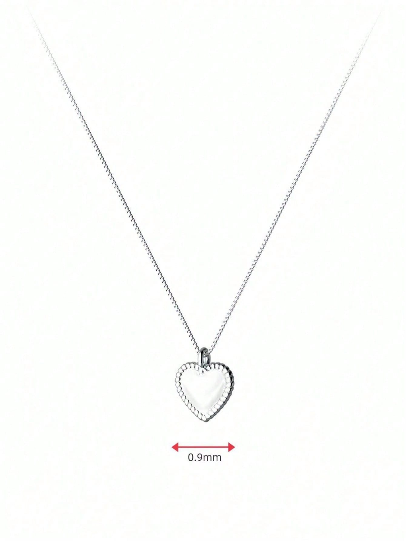 Love necklace, simple INS style, heart-shaped design, collar chain, shiny and bright, Valentines Day gift