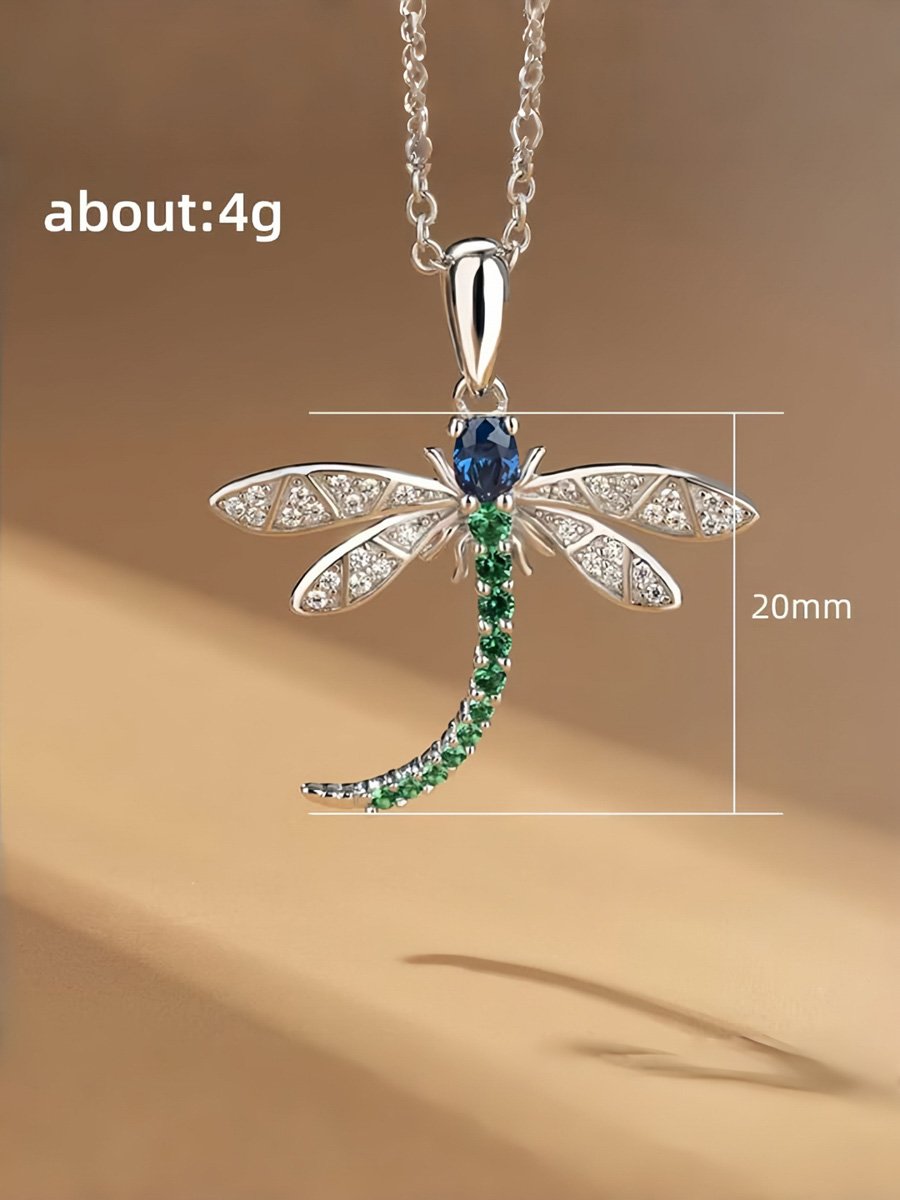 Cute and versatile long-sleeve dragonfly pendant necklace for women