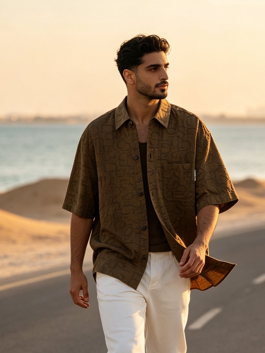 Coffee Brown Dyed Regular Shirt